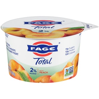 Fage TOTAL 2% Greek Yogurt Split Cup, Peach