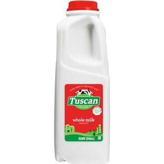 Tuscan Dairy Farms Whole Milk, Plastic Bottle