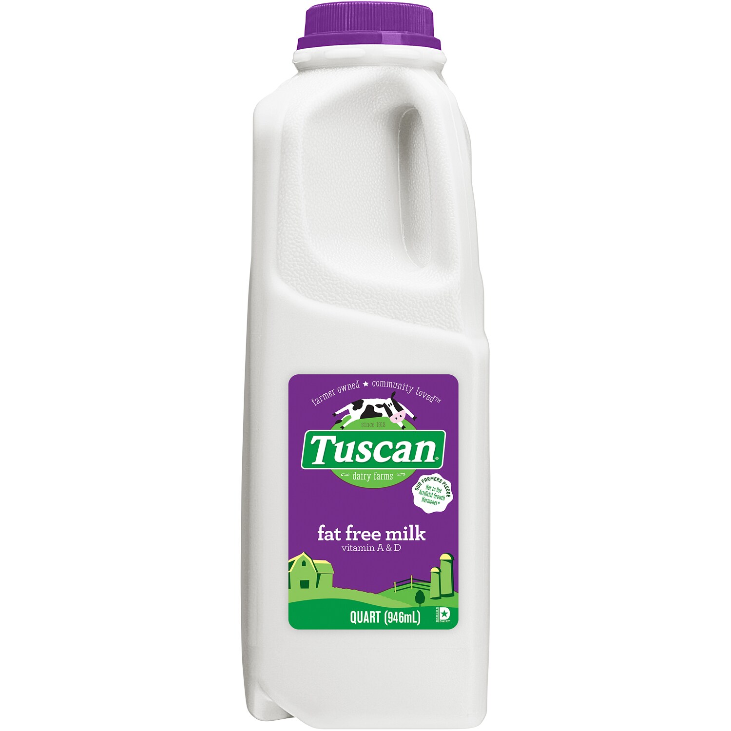 Tuscan Dairy Farms Fat Free Milk, Plastic Bottle
