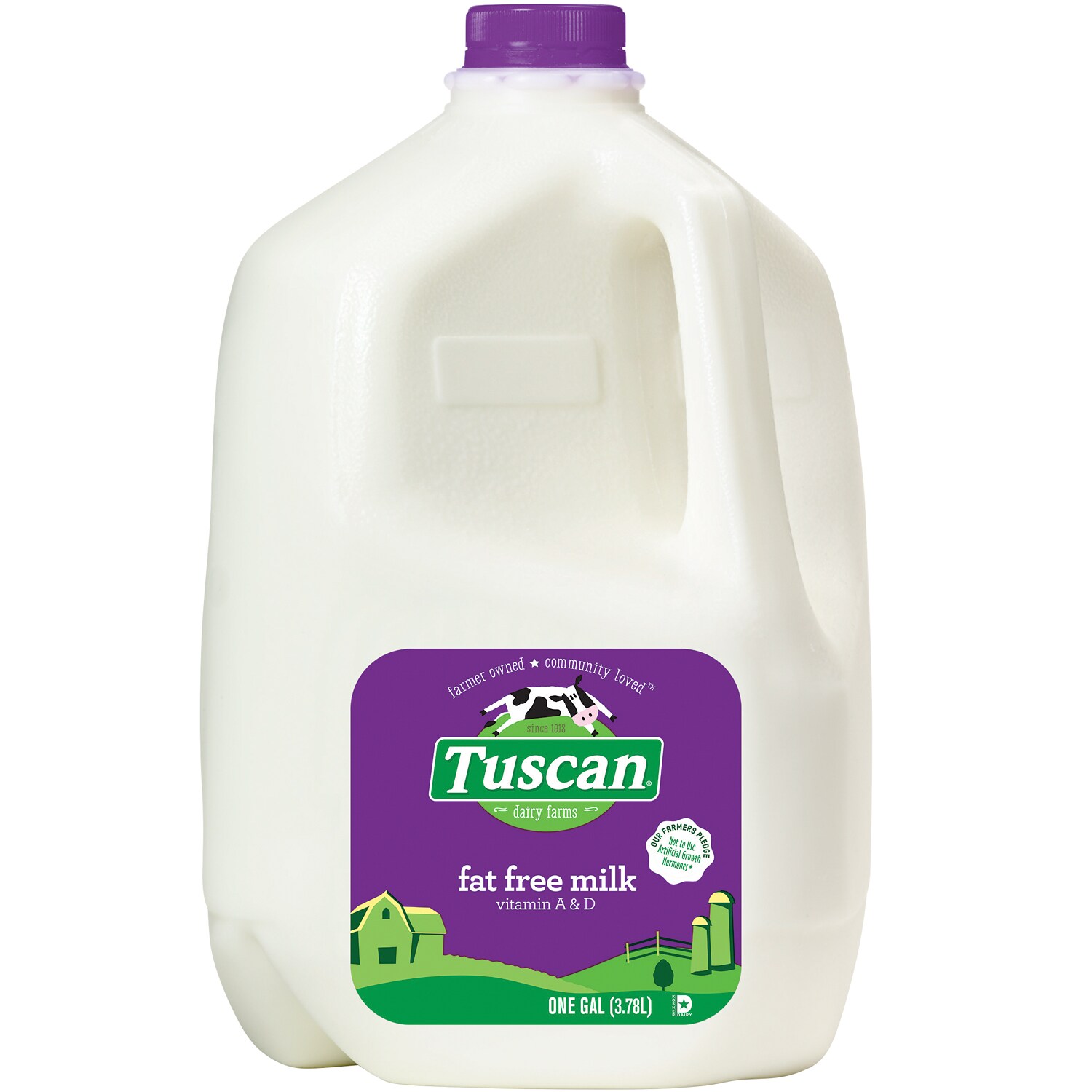Tuscan Dairy Farms Fat Free Milk, Plastic Bottle