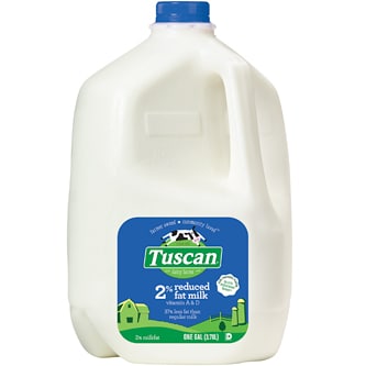 Tuscan Dairy Farms 2% Milk, Plastic Bottle