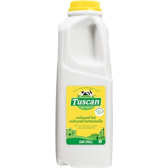 Tuscan Dairy Farms Reduced Fat Cultured Buttermilk, Plastic Bottle