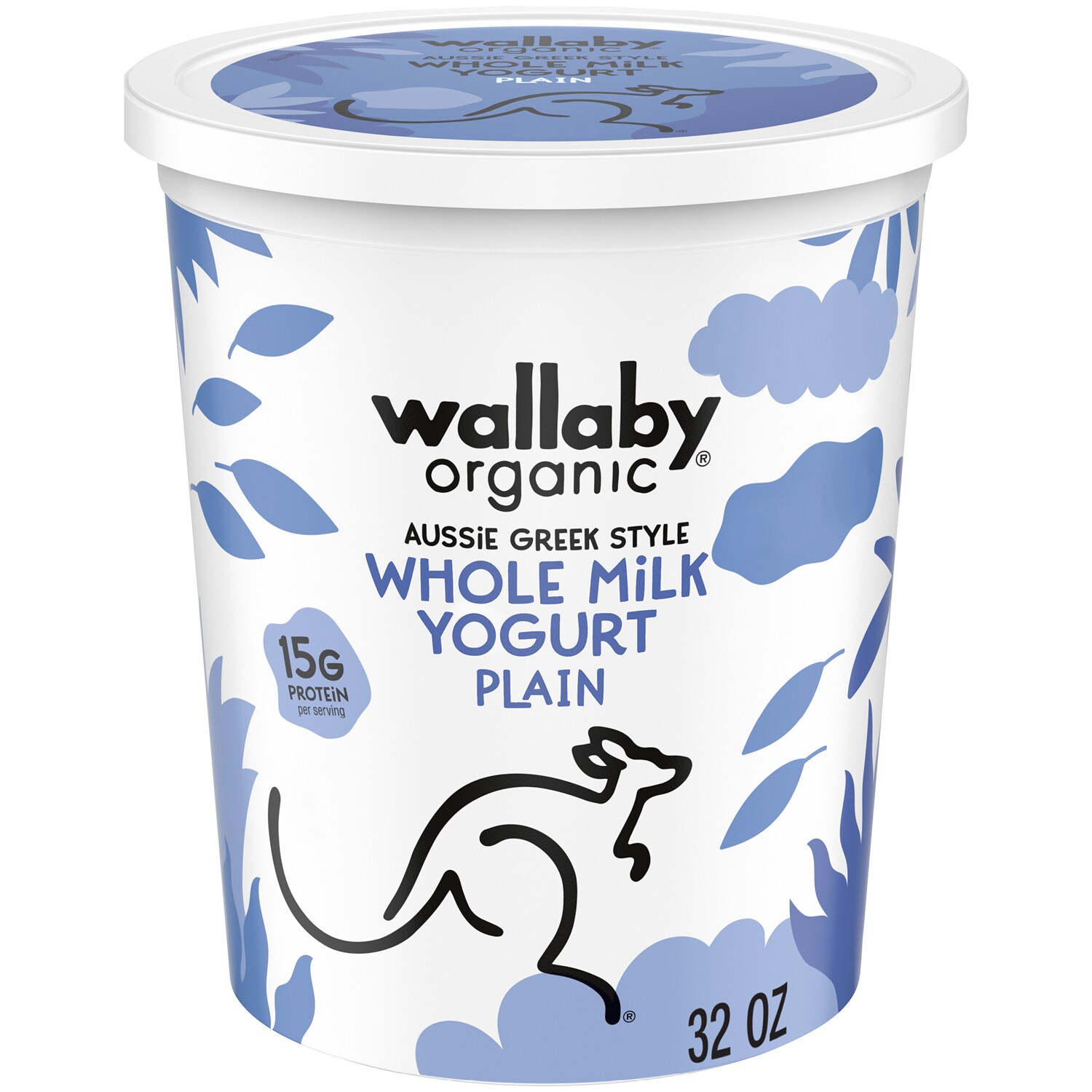 Wallaby Organic Greek Whole Milk Yogurt, Plain