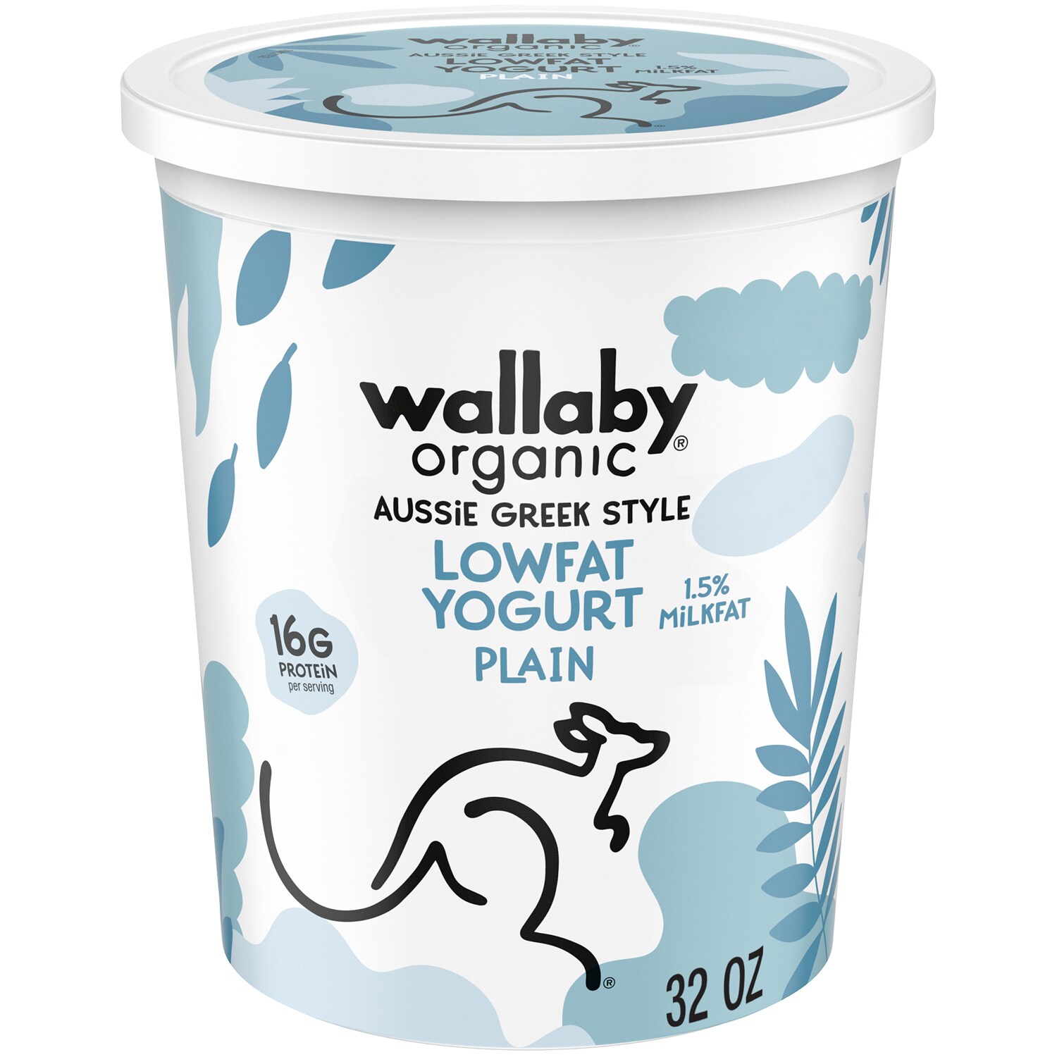 Wallaby Organic Greek Lowfat Yogurt, Plain