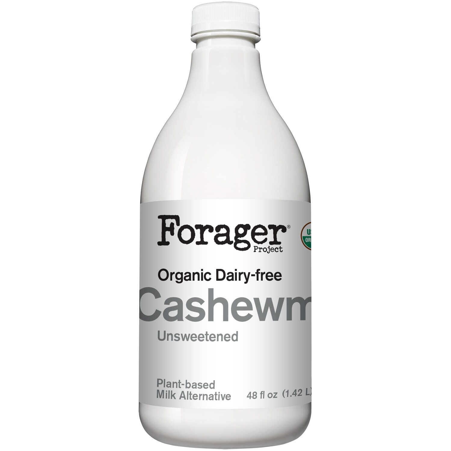 Forager Organic Dairy-Free Cashewmilk, Unsweetened, Plastic Bottle