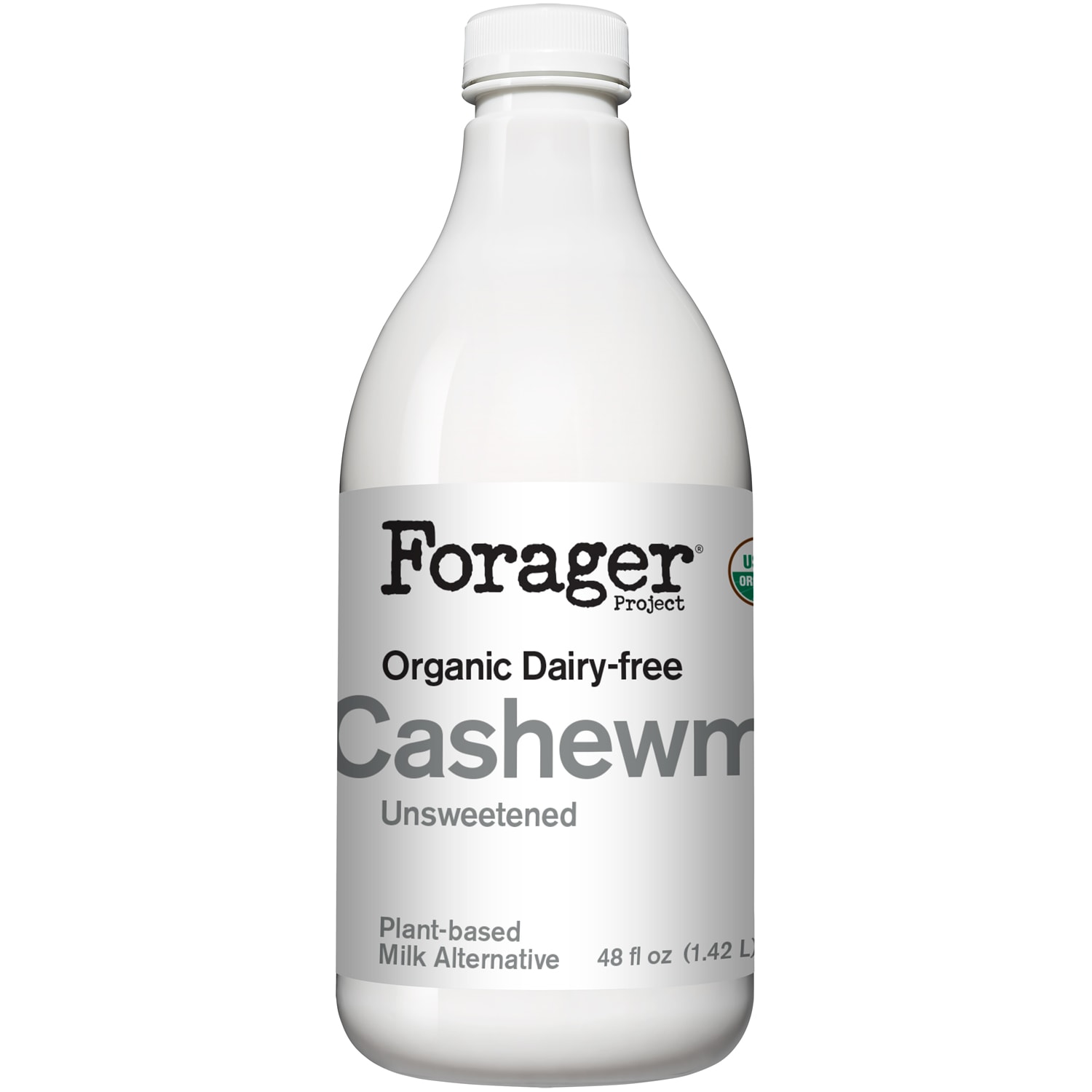 Forager Organic Dairy-Free Cashewmilk, Unsweetened, Plastic Bottle