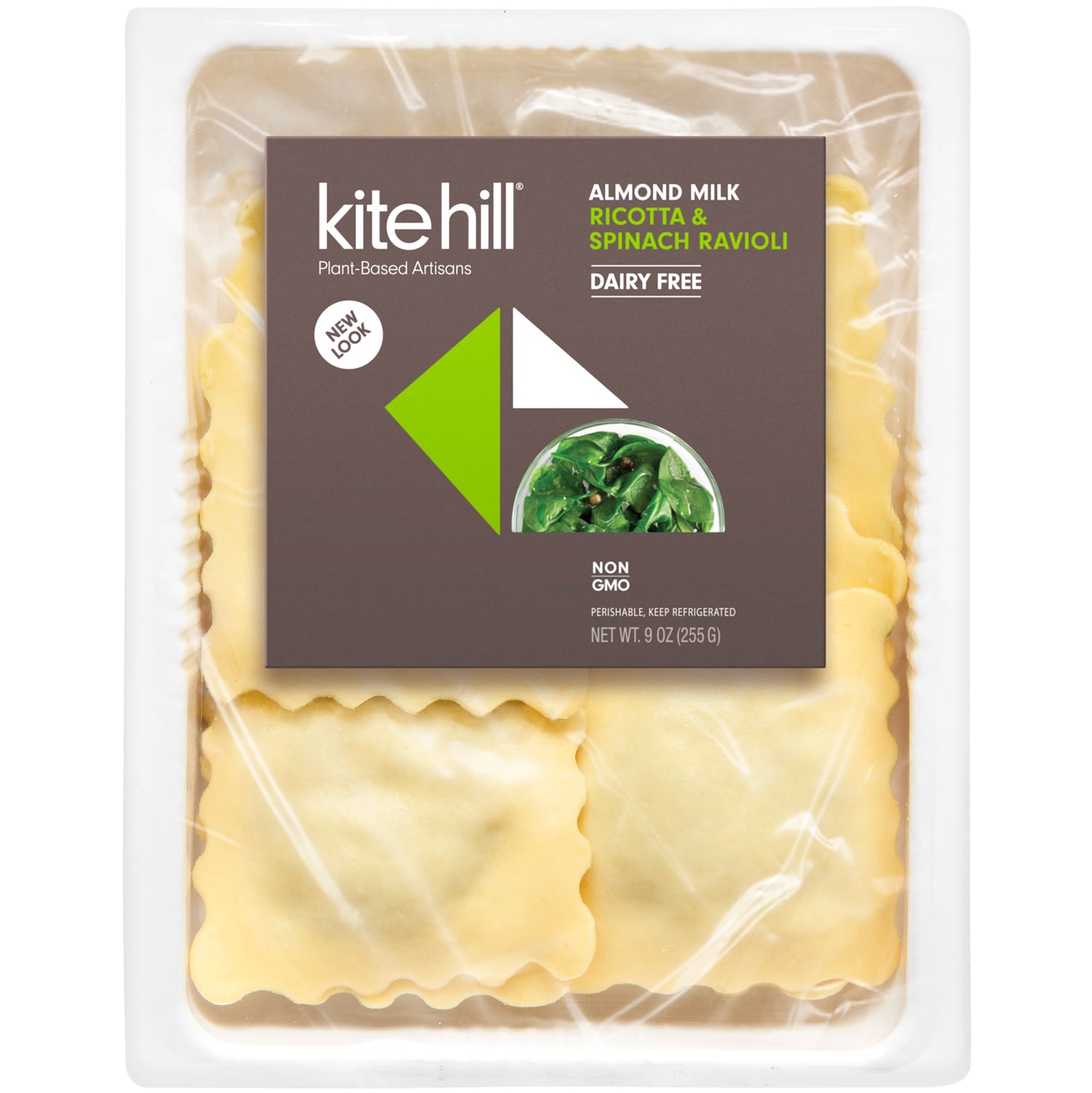 Kite Hill Almond Milk Ravioli, Ricotta & Spinach, Frozen