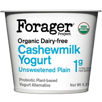 Forager Organic Dairy-Free Cashewmilk Yogurt Alternative, Unsweetened Plain