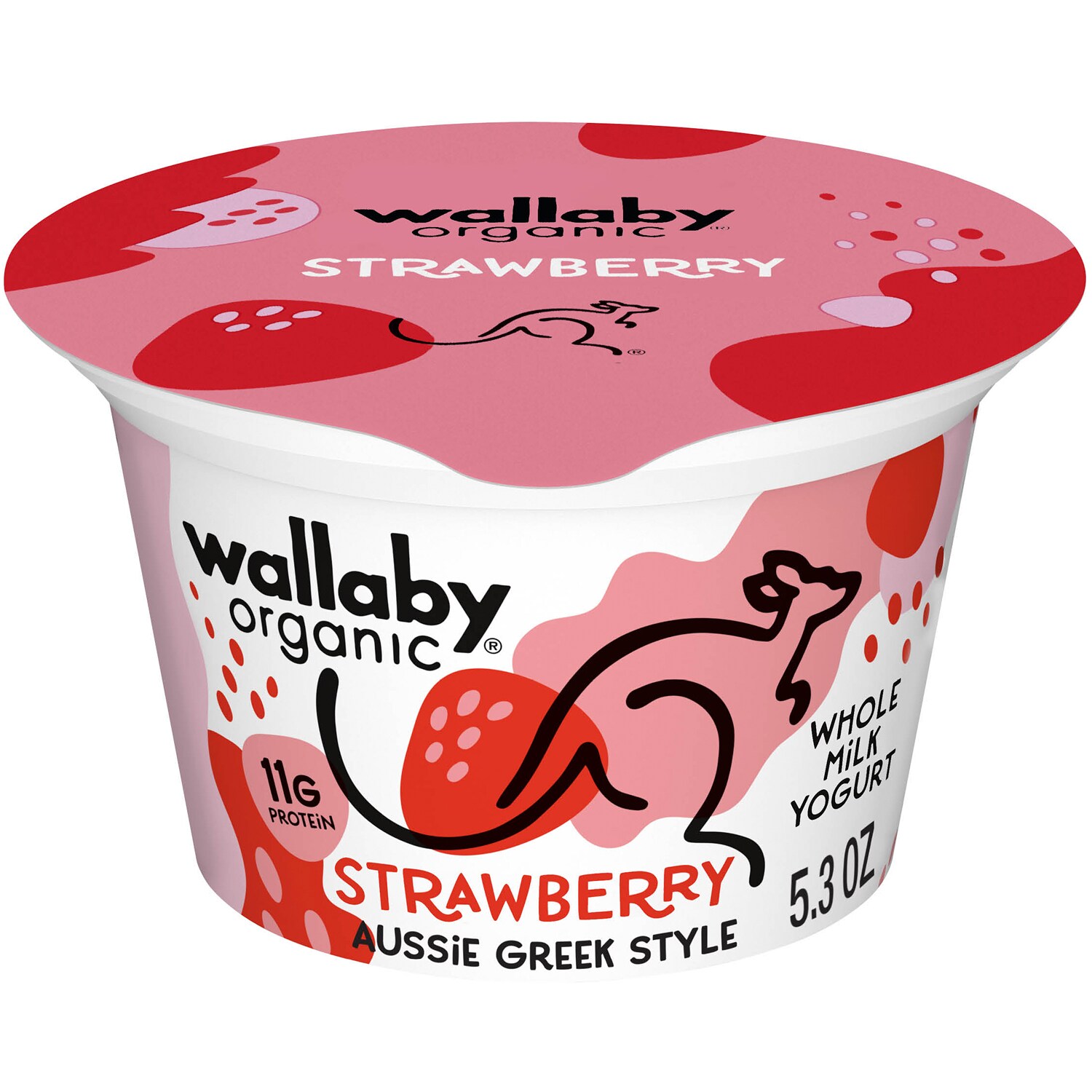 Wallaby Organic Aussie Greek Yogurt, Strawberry