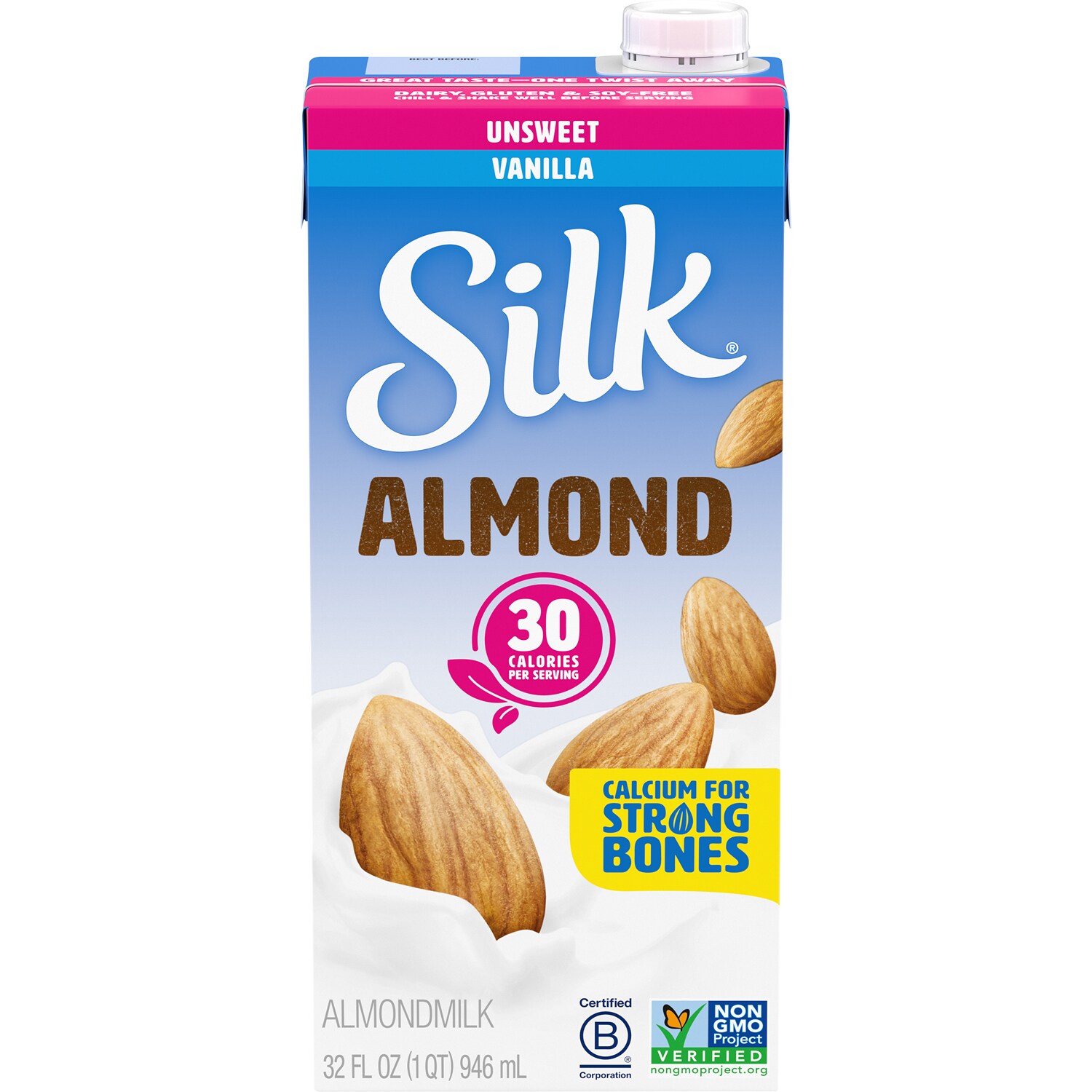 Silk Almondmilk, Unsweetened Vanilla, Carton