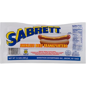 Sabrett Skinless Beef Franks, King Size