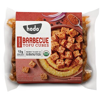 Hodo Foods Organic Tofu Cubes, Southern Barbeque