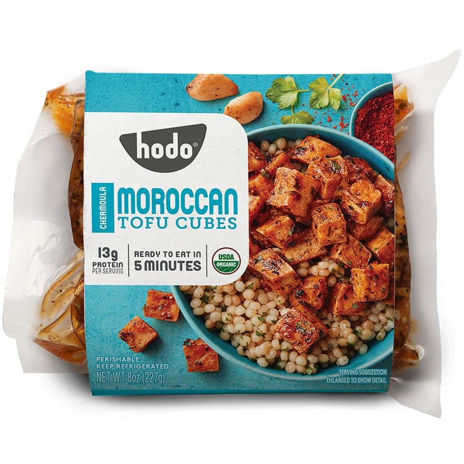 Hodo Foods Organic Tofu Cubes, Chermoula Moroccan