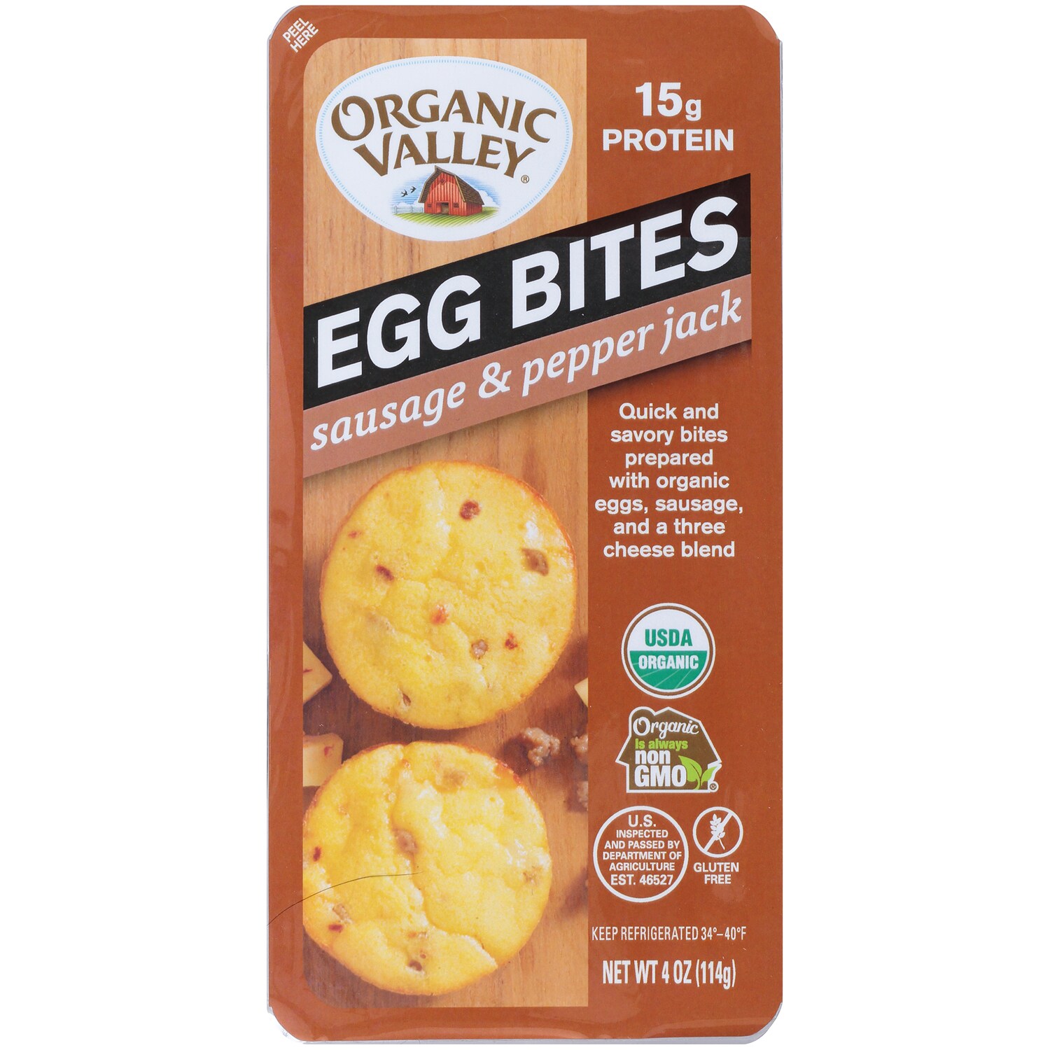 Organic Valley Egg Bites, Sausage & Pepper Jack