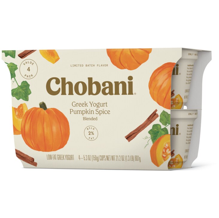 Chobani Low-Fat Greek Yogurt, Pumpkin Spice Blended