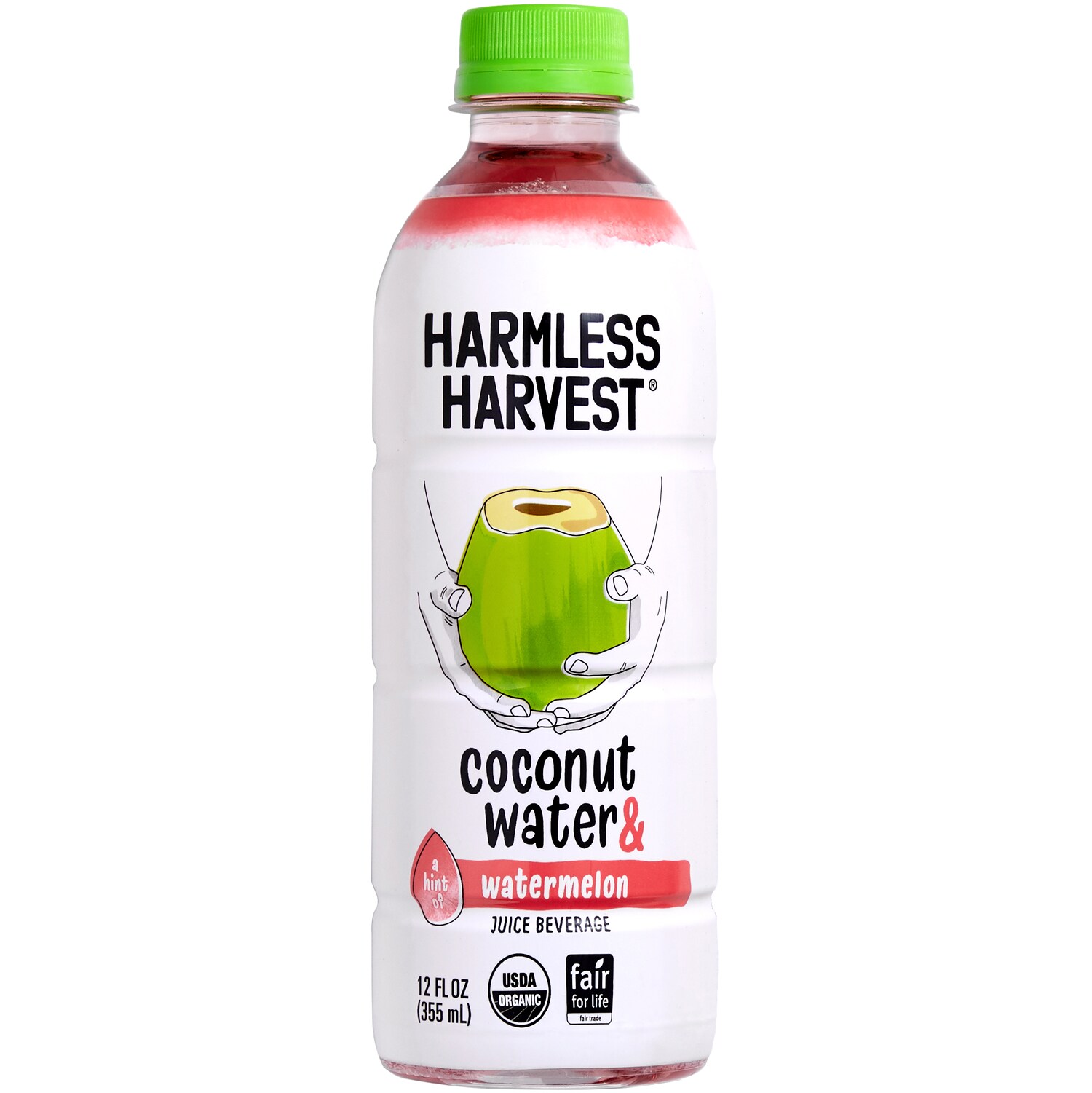 Harmless Harvest Organic Coconut Water & Juice Beverage, Watermelon, Plastic Bottle