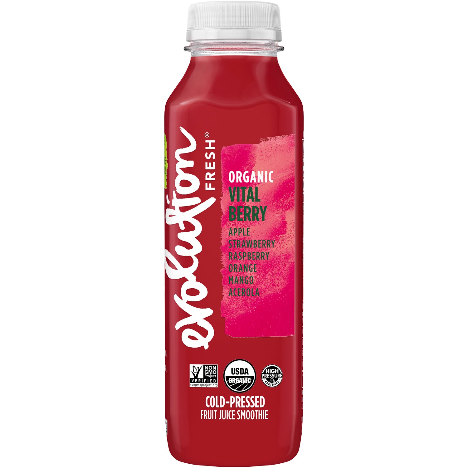 Evolution Fresh Cold-Pressed Organic Juice Smoothie, Vital Berry, Plastic Bottle