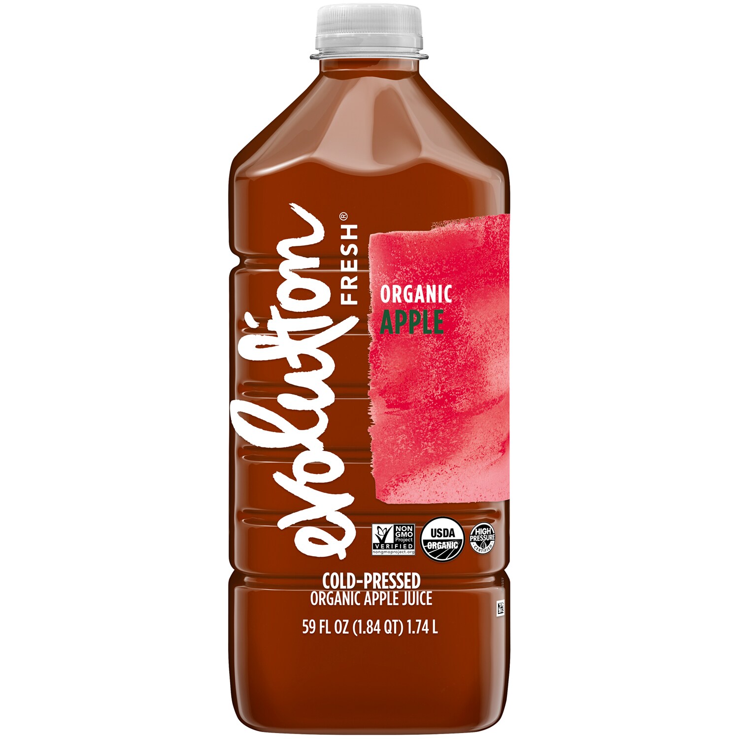 Evolution Fresh Cold-Pressed Organic Apple Juice, Plastic Bottle