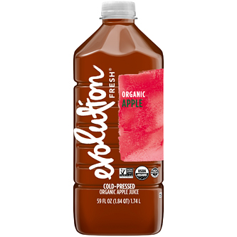 Evolution Fresh Cold-Pressed Organic Apple Juice, Plastic Bottle