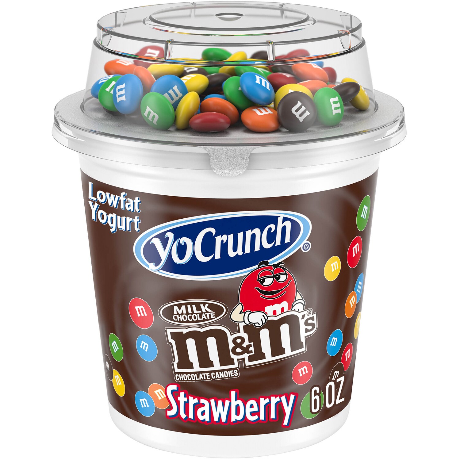 YoCrunch Lowfat Yogurt, Strawberry with M&M's
