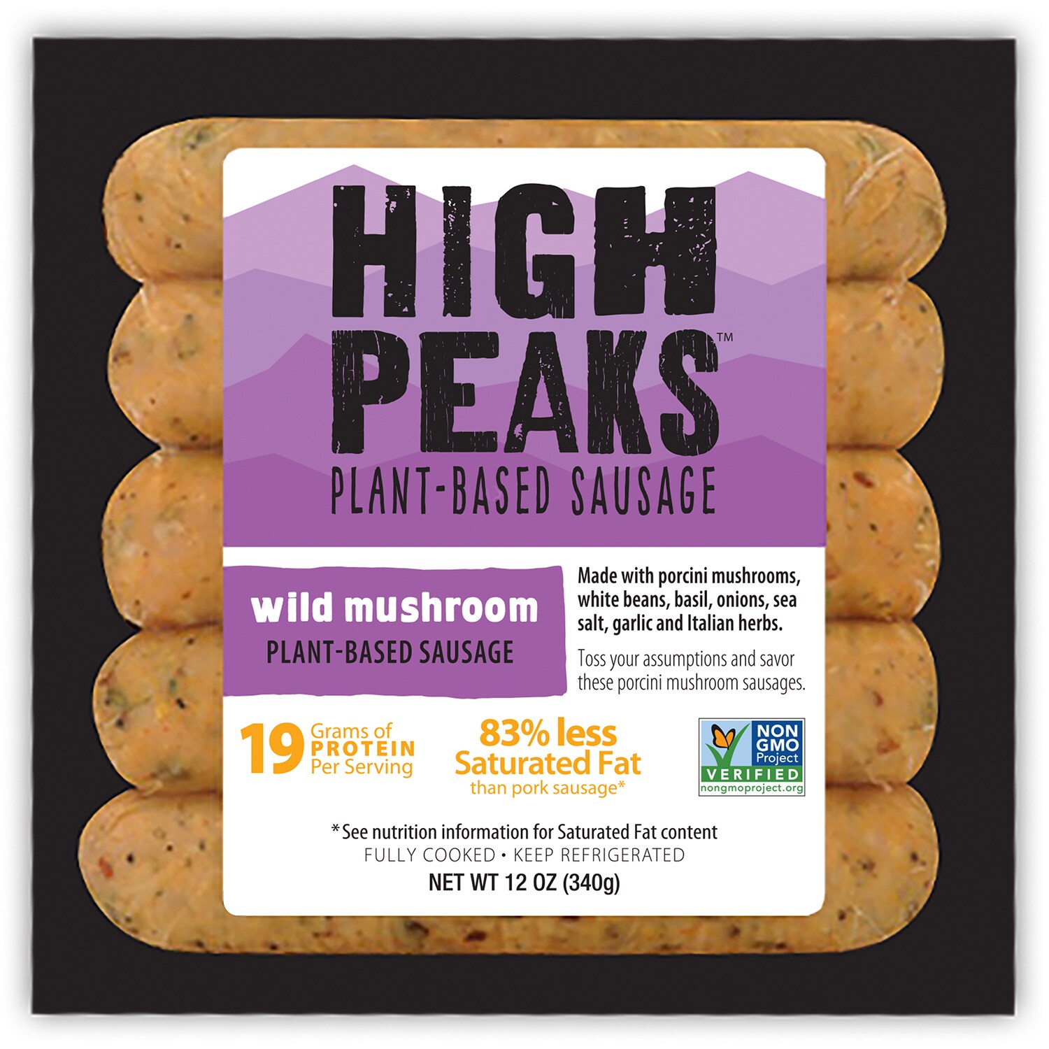 High Peaks Plant-Based Sausage, Wild Mushroom