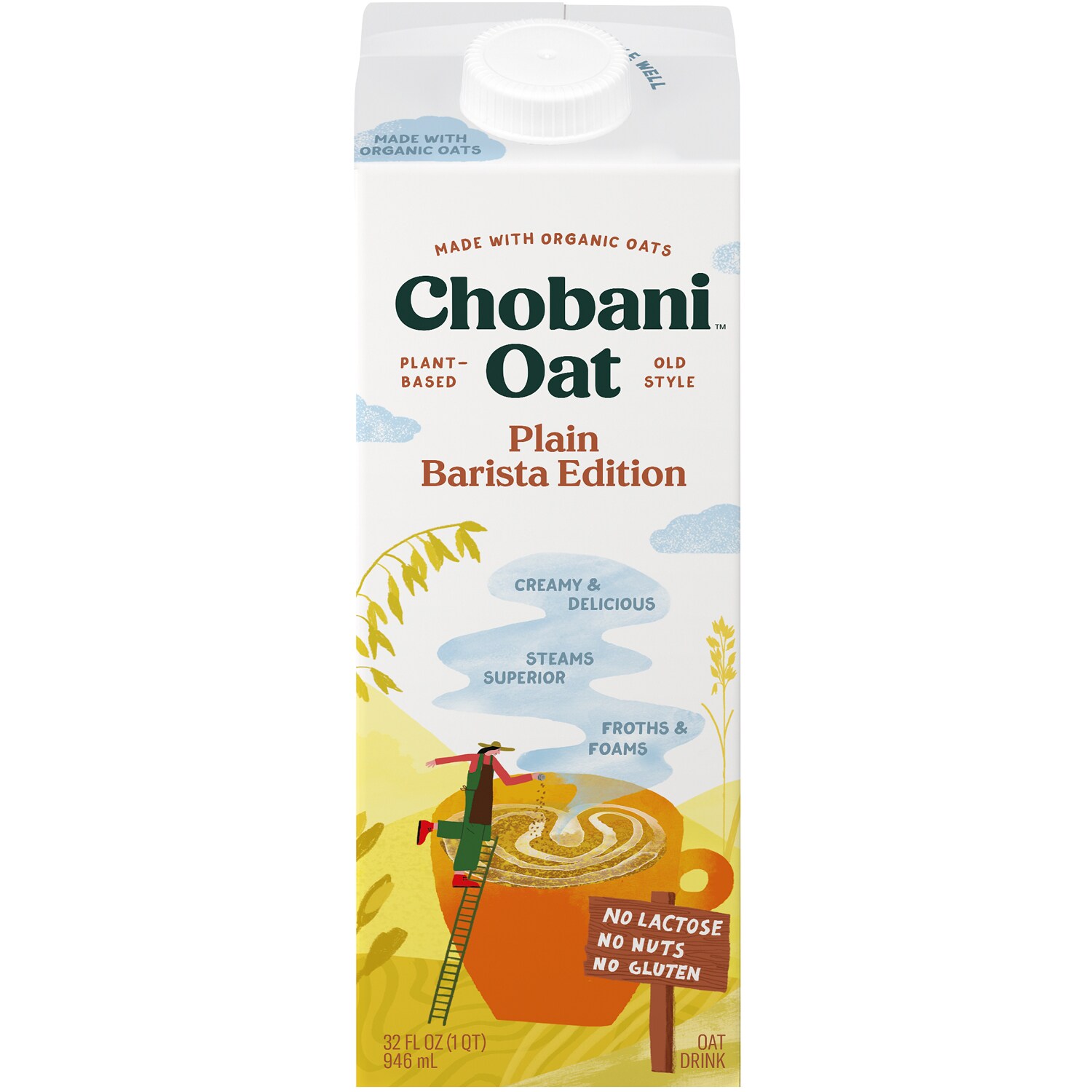 Chobani Barista Edition Oat Drink, Plain, Carton