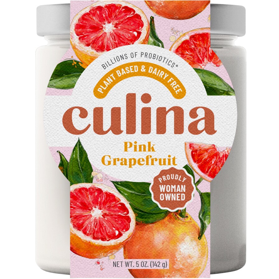 Culina Probiotic Coconut Yogurt, Pink Grapefruit