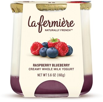 La Fermière Creamy Whole Milk Yogurt, Raspberry Blueberry
