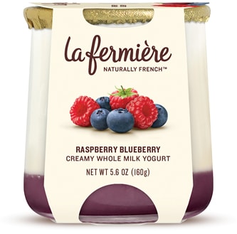 La Fermière Creamy Whole Milk Yogurt, Raspberry Blueberry
