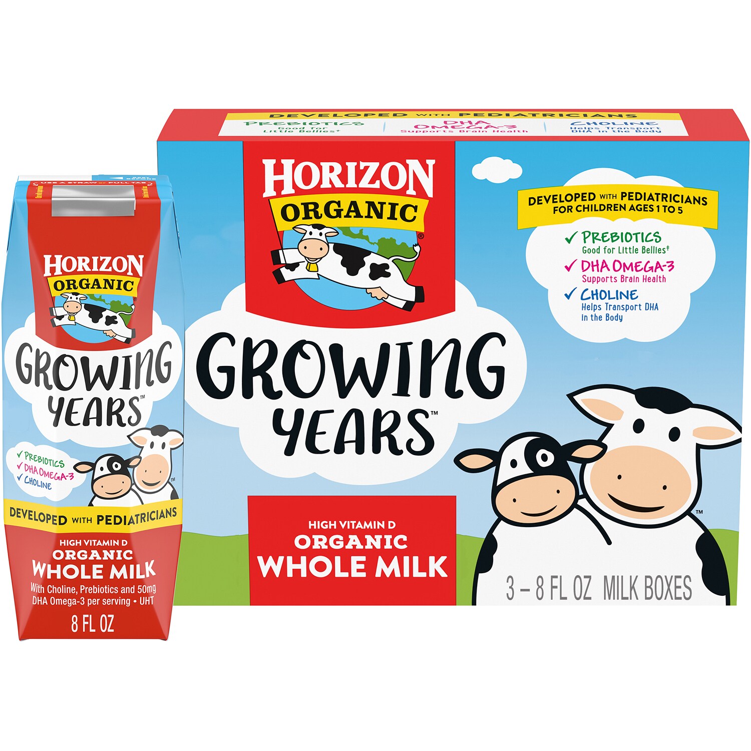 Horizon Organic Growing Years Whole Milk, Cartons