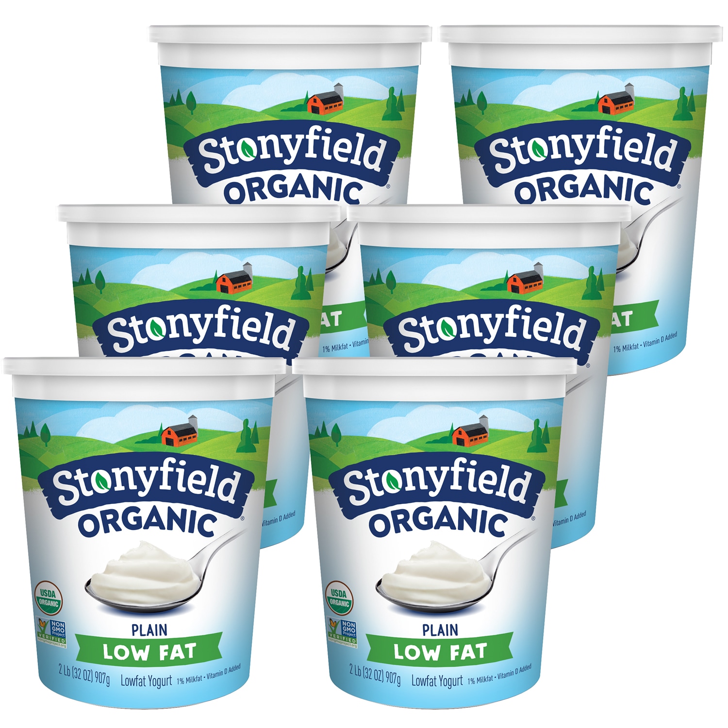Stonyfield Organic Smooth and Creamy Lowfat Yogurt, Plain