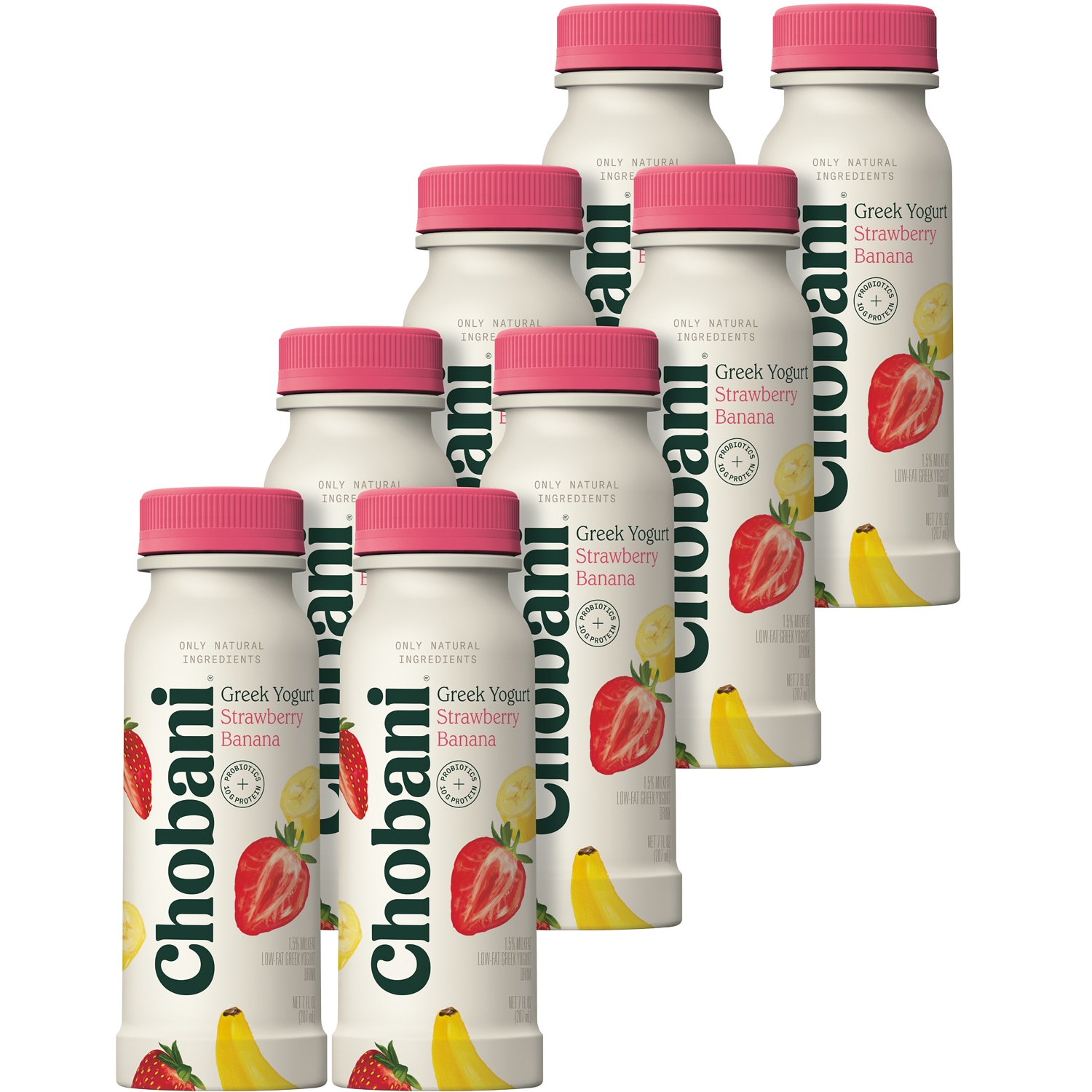 Chobani Low-Fat Greek Yogurt Drink, Strawberry Banana