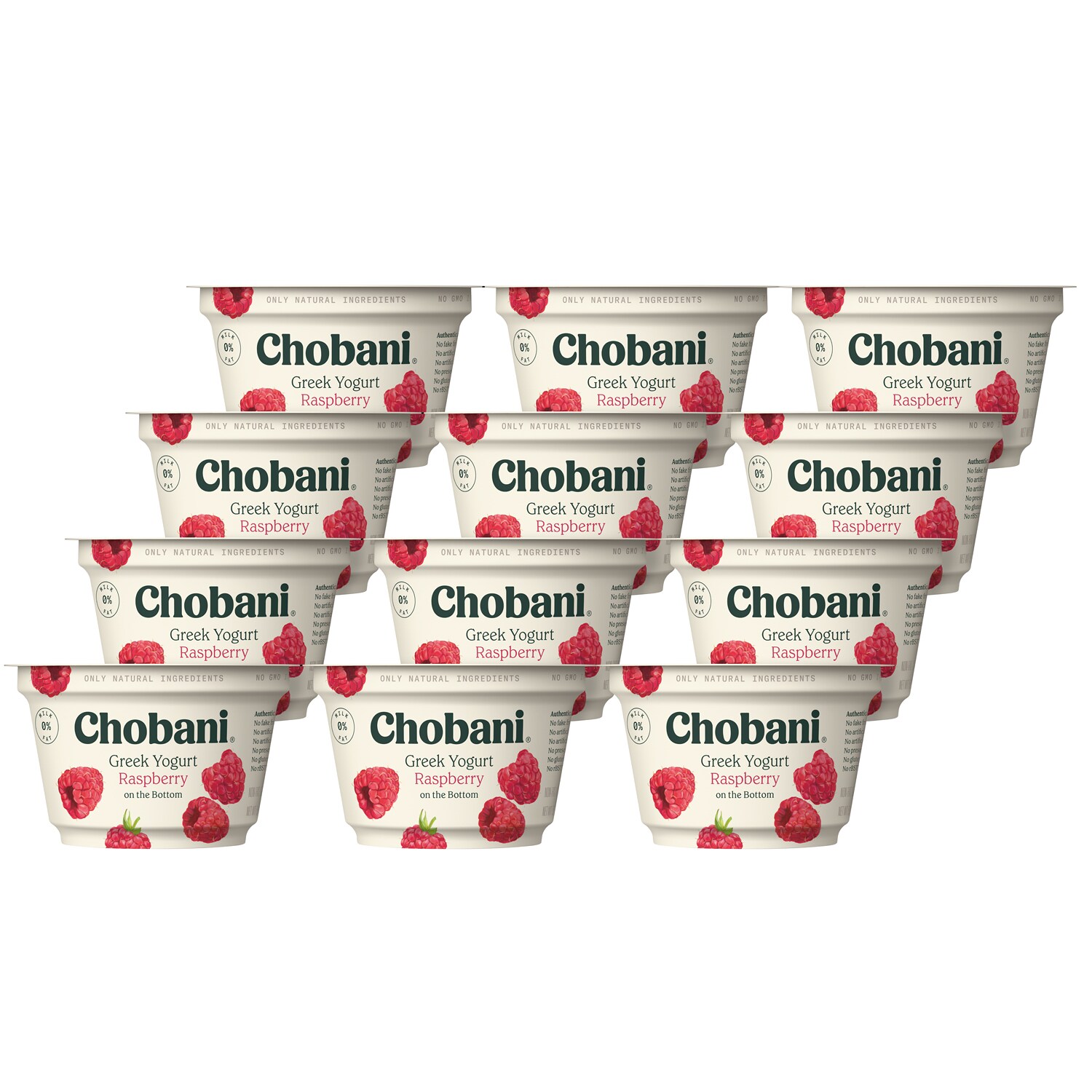 Chobani Non-Fat Greek Yogurt, Raspberry on the Bottom