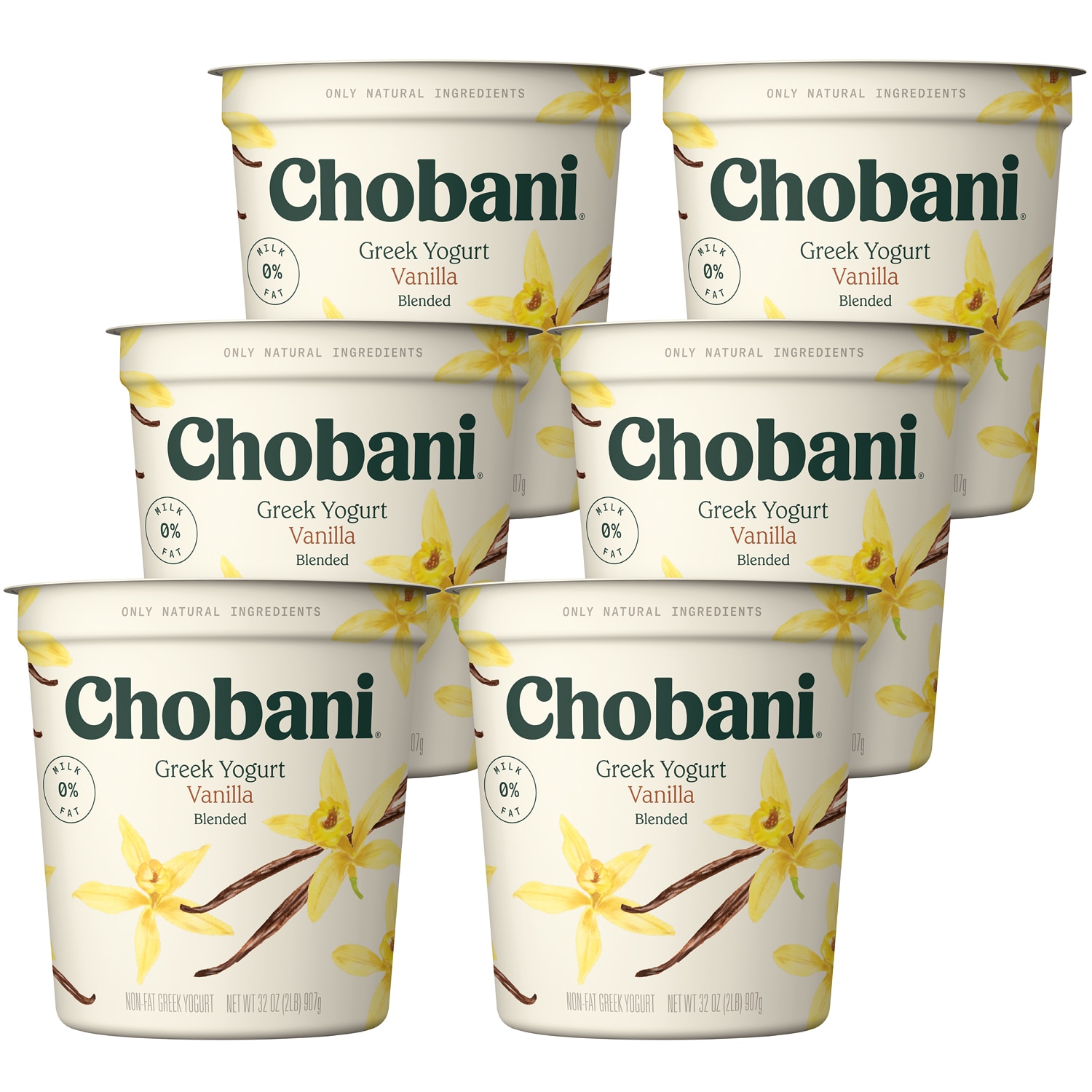Chobani Non-Fat Greek Yogurt, Vanilla Blended