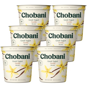 Chobani Non-Fat Greek Yogurt, Vanilla Blended