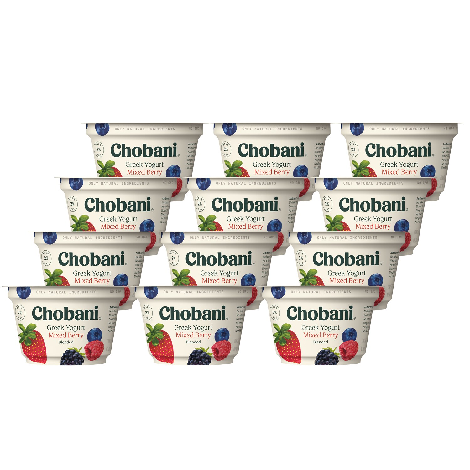 Chobani Greek Yogurt, Mixed Berry Blended 12ct FreshDirect
