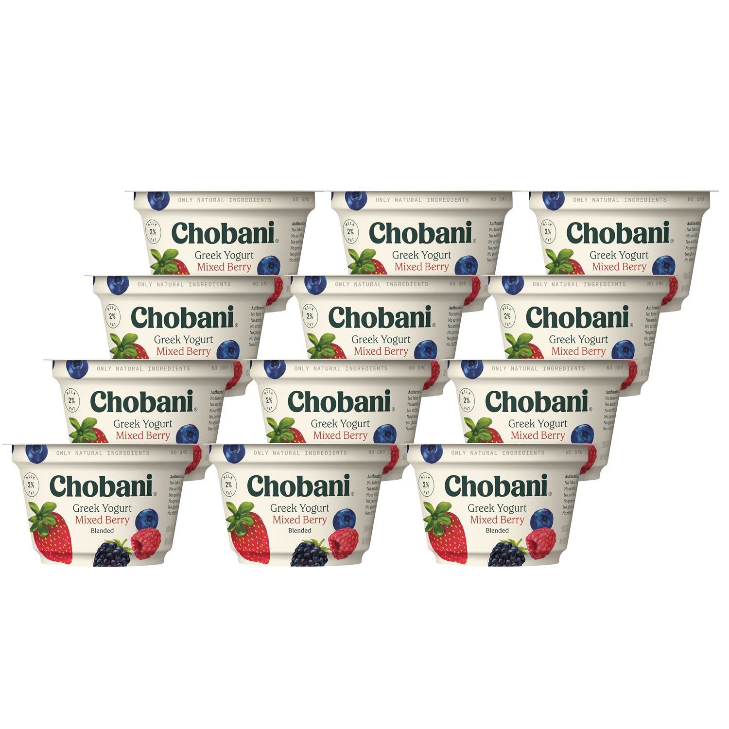 Chobani Low-Fat Greek Yogurt, Mixed Berry Blended