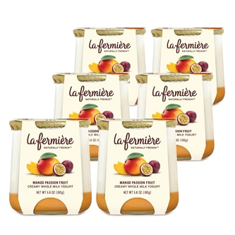 La Fermière Creamy Whole Milk Yogurt, Mango Passion Fruit
