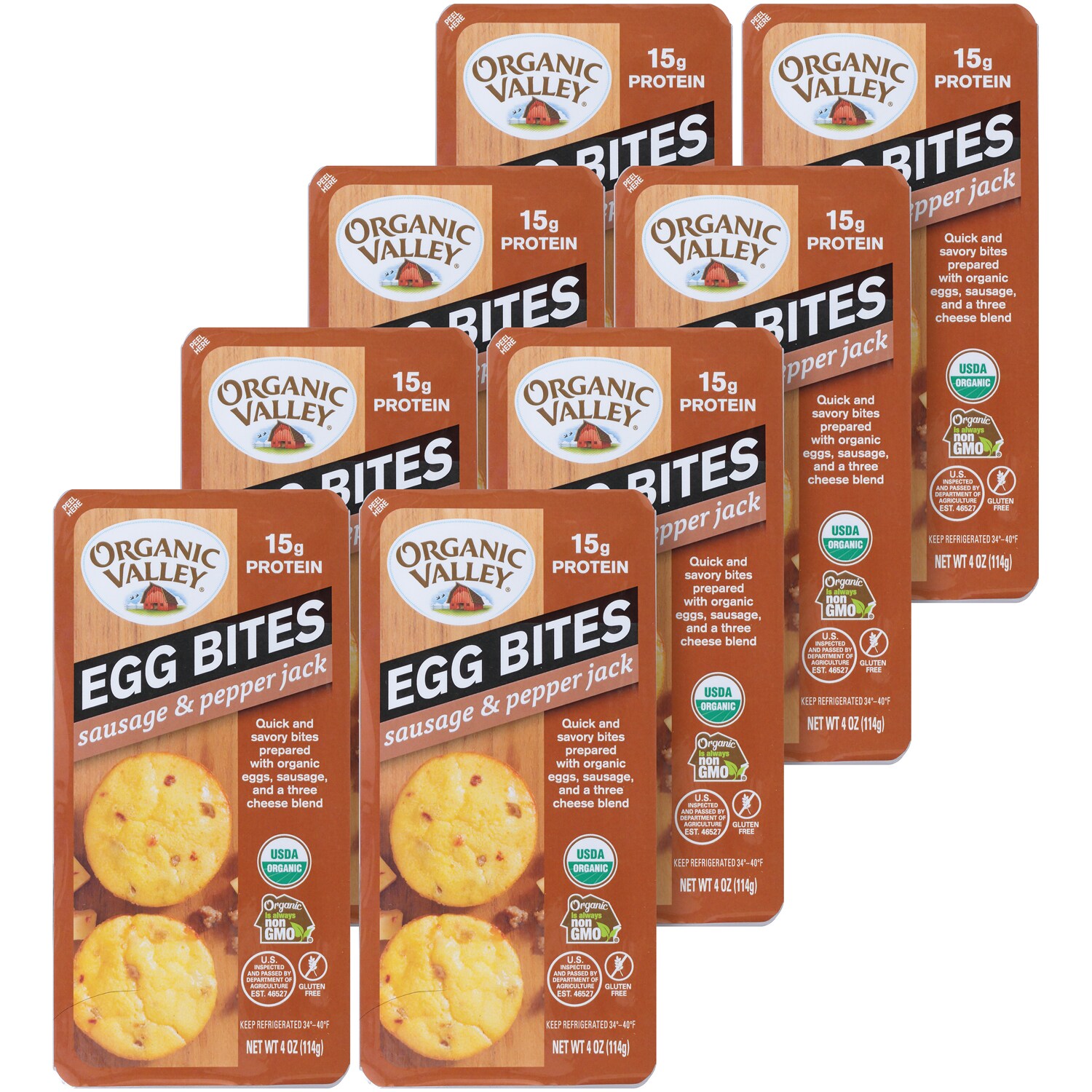 Organic Valley Egg Bites, Sausage & Pepper Jack