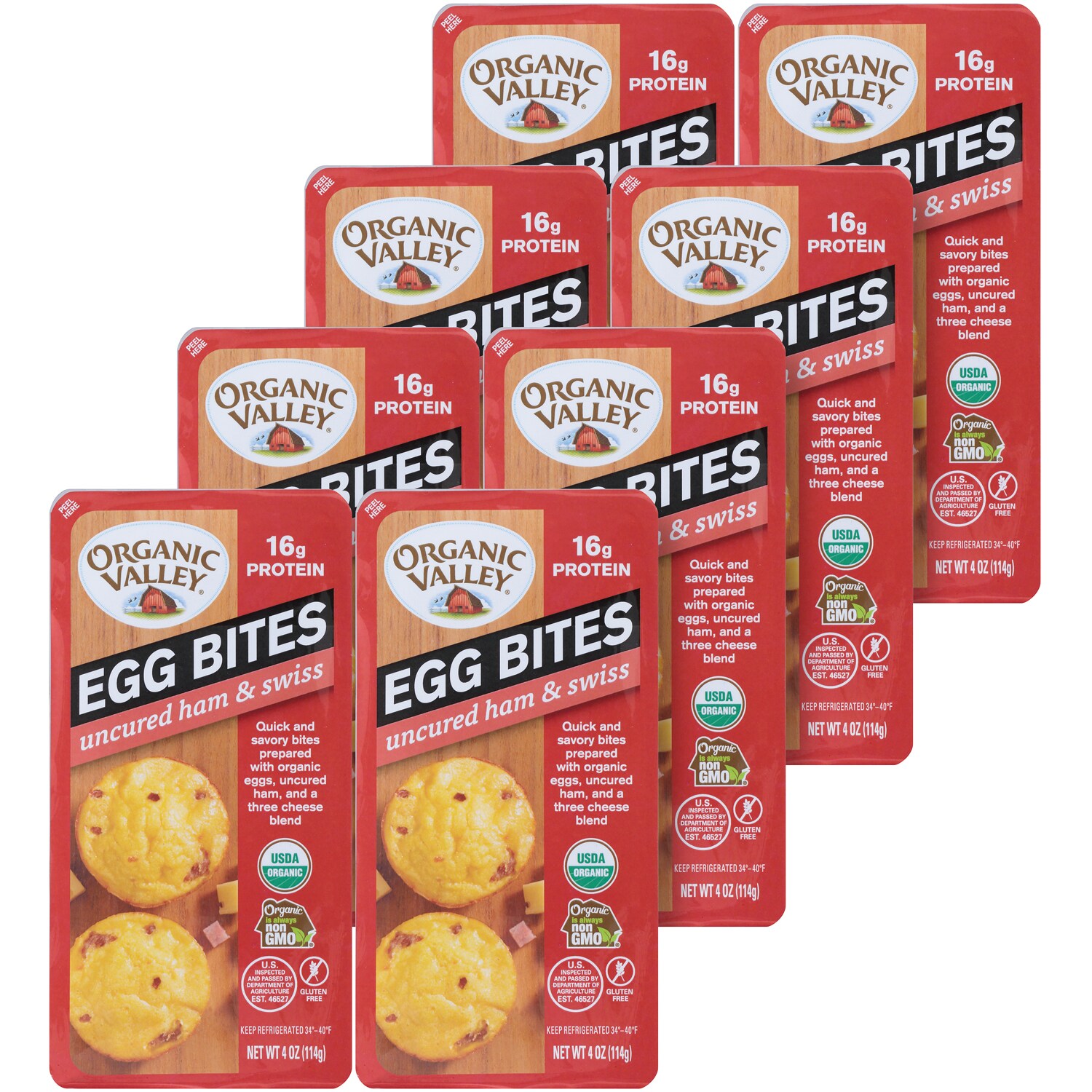 Organic Valley Egg Bites, Uncured Ham & Swiss