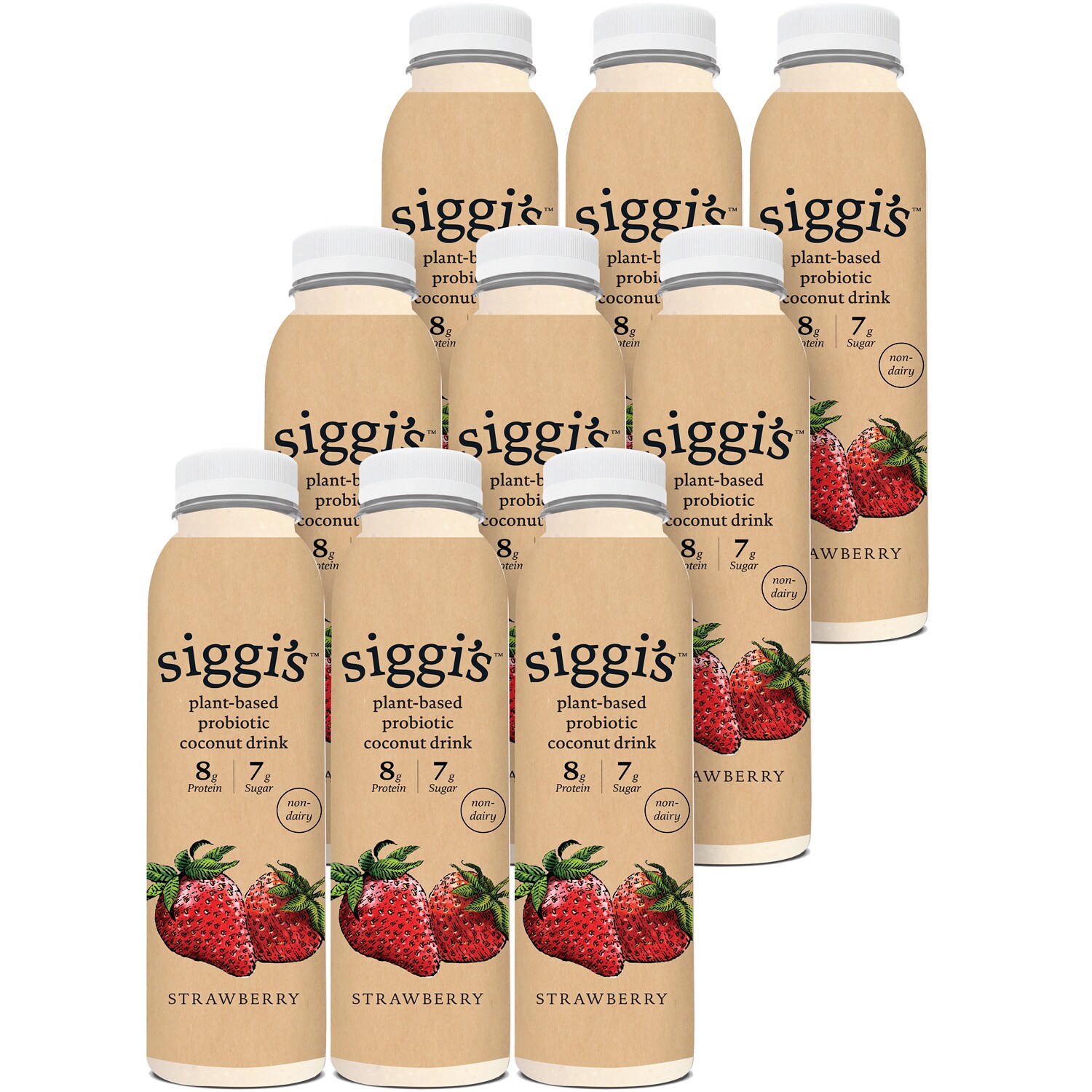 Siggi's Plant-Based Probiotic Coconut Drink, Strawberry
