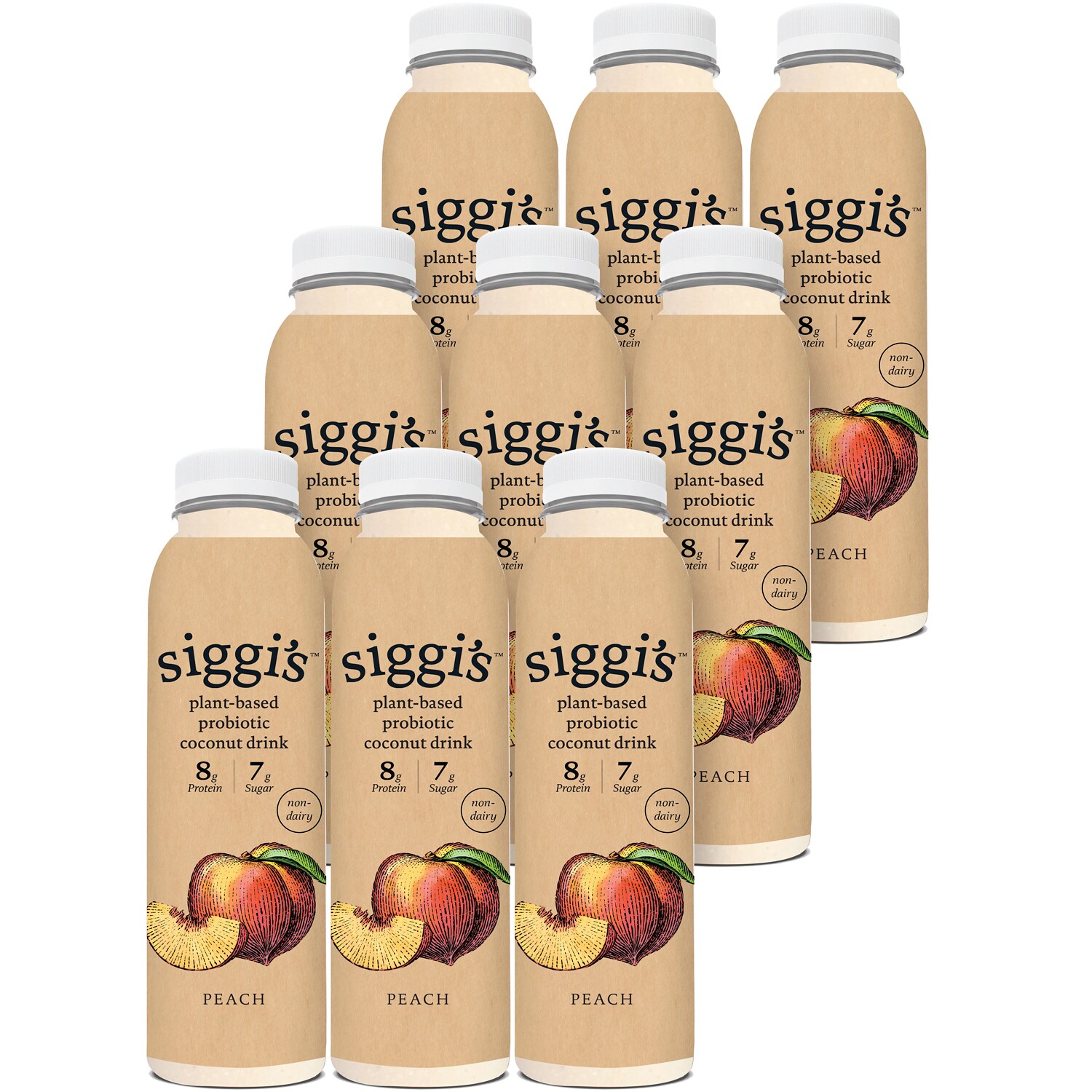 Siggi's Plant-Based Probiotic Coconut Drink, Peach