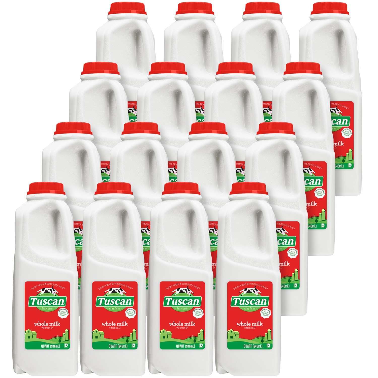 Tuscan Dairy Farms Whole Milk, Plastic Bottles