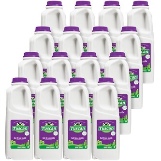 Tuscan Dairy Farms Fat Free Milk, Plastic Bottles