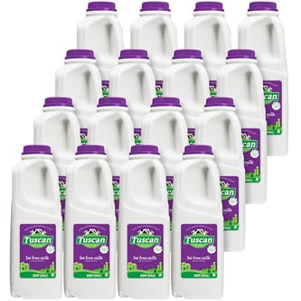 Tuscan Dairy Farms Fat Free Milk, Plastic Bottles
