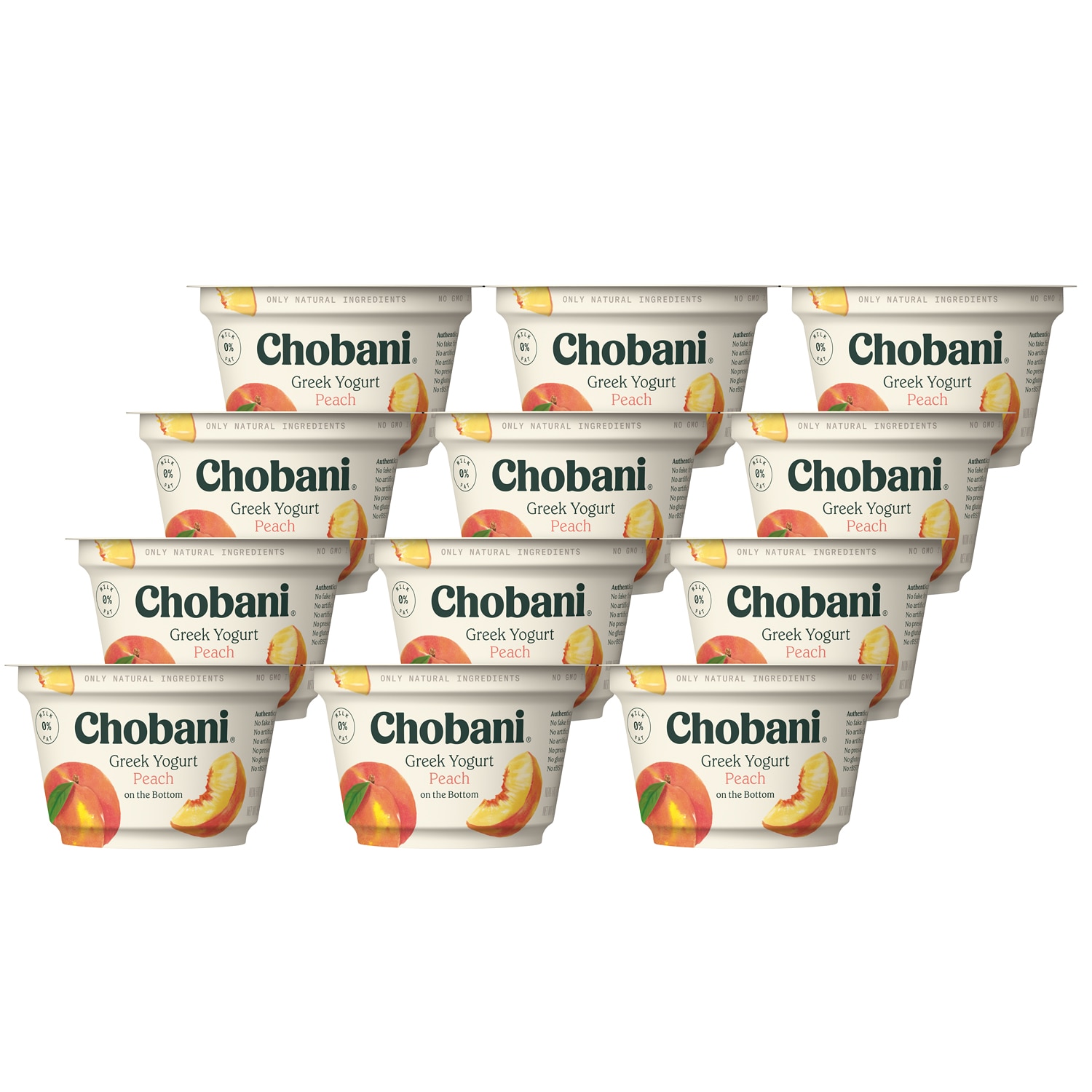 Chobani Non-Fat Greek Yogurt, Peach on the Bottom