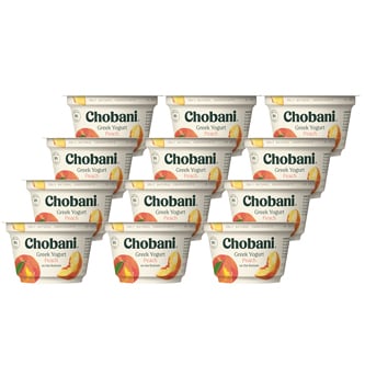 Chobani Non-Fat Greek Yogurt, Peach on the Bottom
