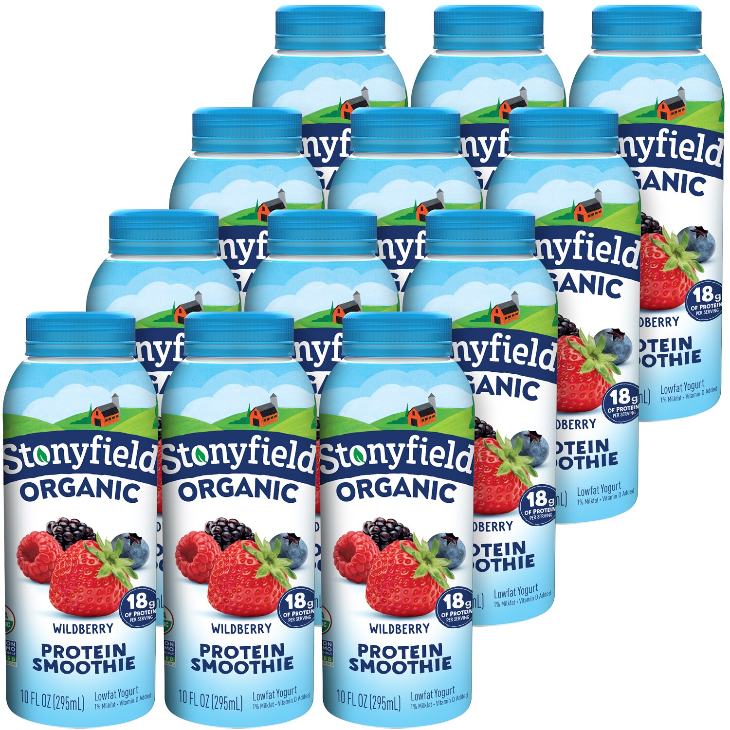 Order Stonyfield Organic Wild Berry Smoothie, Case | Fast Delivery