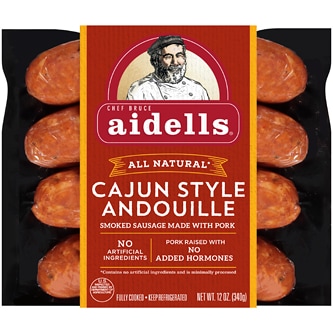 Aidells All Natural Smoked Pork Sausage, Cajun Style Andouille