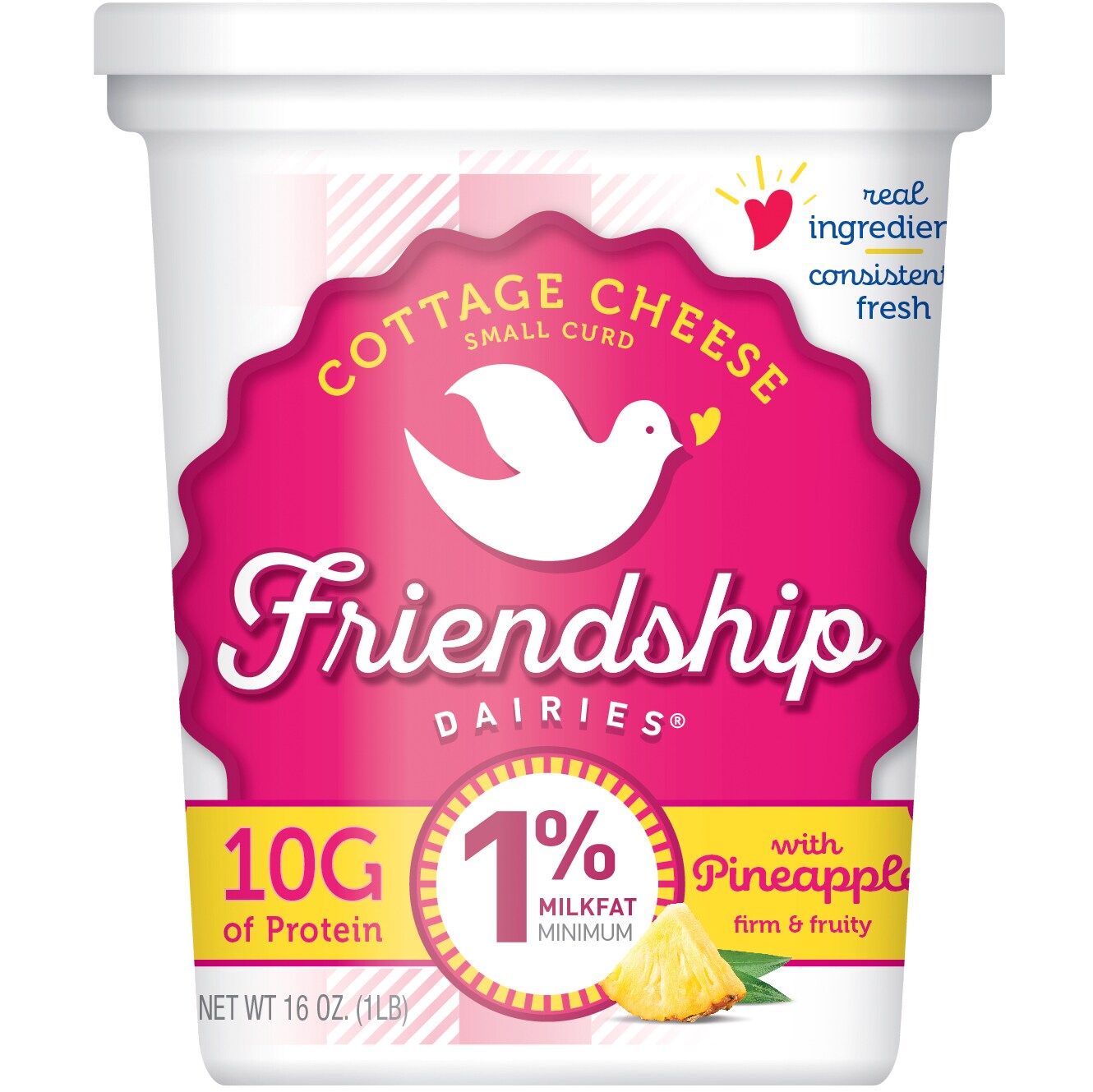 Friendship Low-Fat Cottage Cheese with Pineapple